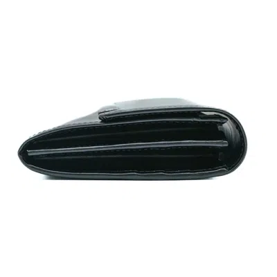 Pre-owned Cartier Black Leather Long Wallet (bi-fold) ()