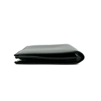 Pre-owned Cartier Black Leather Long Wallet (bi-fold) ()