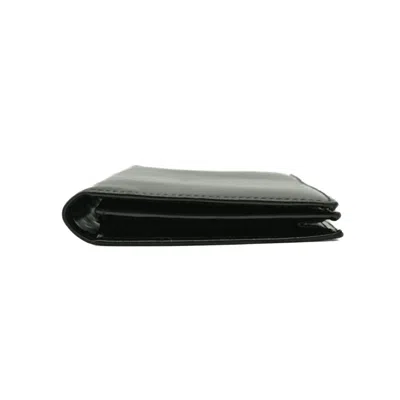 Pre-owned Cartier Black Leather Long Wallet (bi-fold) ()