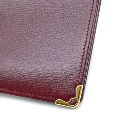Pre-owned Cartier Bordeaux Red Color Long Wallet (bi-fold) ()
