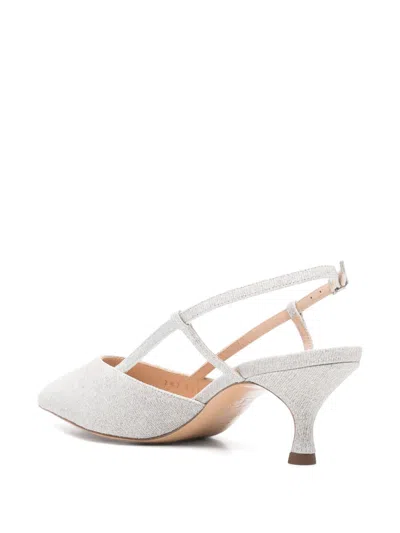 Casadei Silver Pointed Toe Pumps