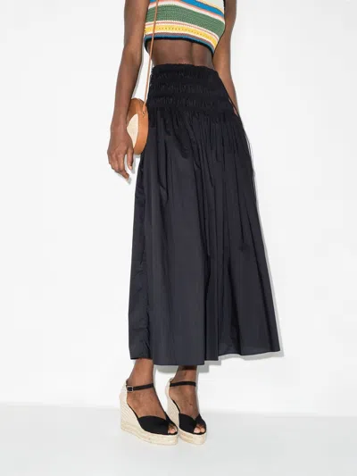 Castaã±er Castaner Bianca Raffia Wedge Espadrilles In Black