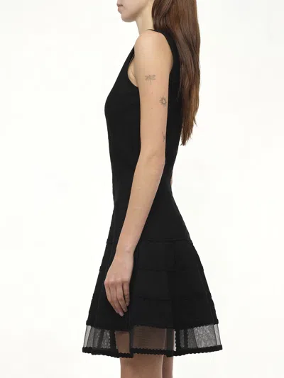Alexander Mcqueen Women's Patchwork Mini Dress In Black