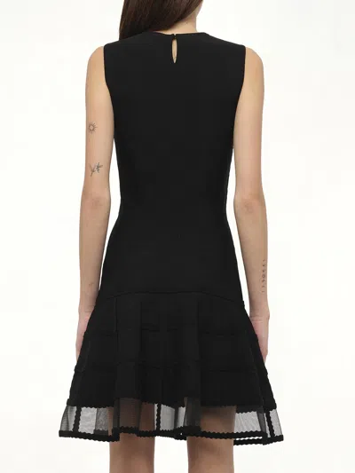 Alexander Mcqueen Women's Patchwork Mini Dress In Black