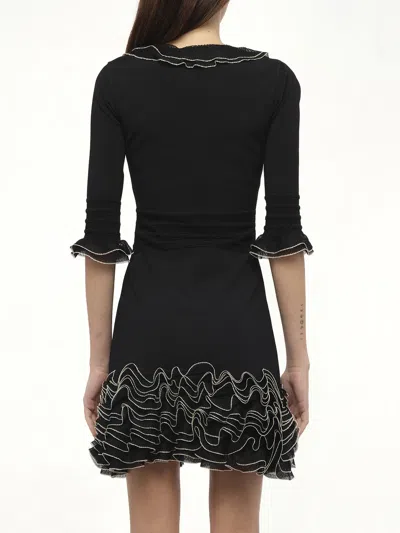 Alexander Mcqueen Women's Amq - Plain Knit Mini Dress In Black