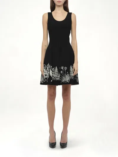 Alexander Mcqueen Women's Amq - Sleeveless Volume Mini Dress In Black