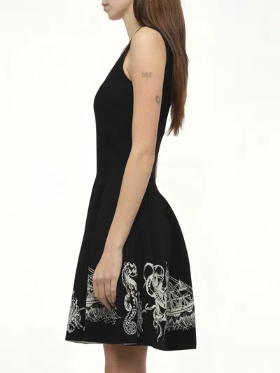 Alexander Mcqueen Women's Amq - Sleeveless Volume Mini Dress In Black