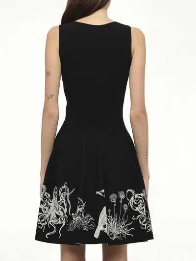 Alexander Mcqueen Women's Amq - Sleeveless Volume Mini Dress In Black