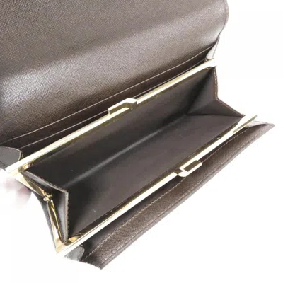Pre-owned Celine Brown Coated Canvas Long Wallet (bi-fold) ()