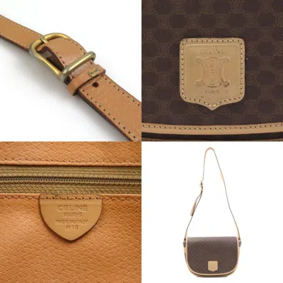 Pre-owned Celine Brown Coated Canvas Pvc Shoulder Bag ()