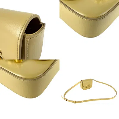 Pre-owned Celine Cream Leather Shoulder Bag ()