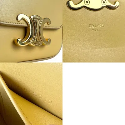 Pre-owned Celine Cream Leather Shoulder Bag ()