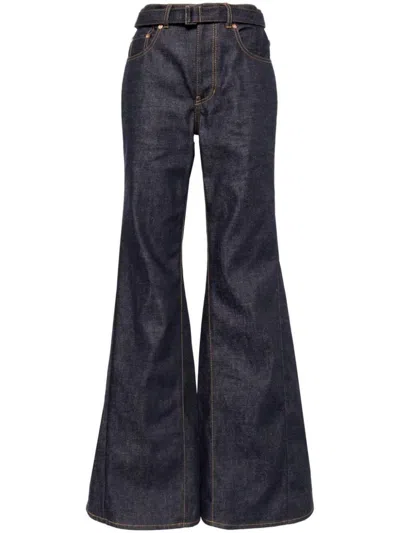 Sacai Mid-rise Flared Jeans