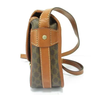 Pre-owned Celine Macadam Brown Pvc Leather Shoulder Bag ()