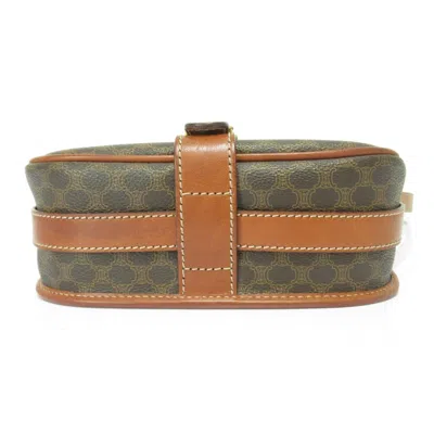 Pre-owned Celine Macadam Brown Pvc Leather Shoulder Bag ()