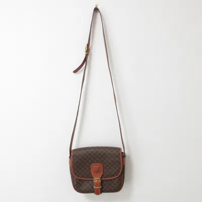Pre-owned Celine Macadam Brown Pvc Leather Shoulder Bag ()