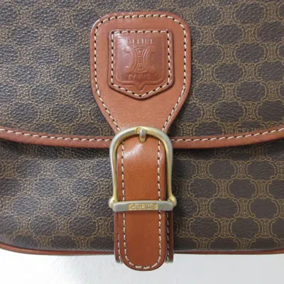 Pre-owned Celine Macadam Brown Pvc Leather Shoulder Bag ()
