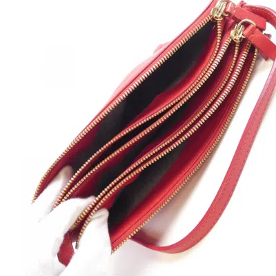 Pre-owned Celine Red Color Leather Shoulder Bag ()