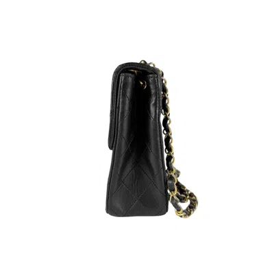 Pre-owned Chanel Black Gold Leather Metal Shoulder Bag ()