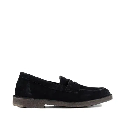 Astorflex Sadelflex Blue Suede Moccasin In Multi