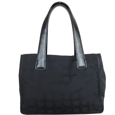 Pre-owned Chanel Black Nylon Leather Tote Bag ()