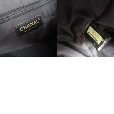 Pre-owned Chanel Black Nylon Leather Tote Bag ()