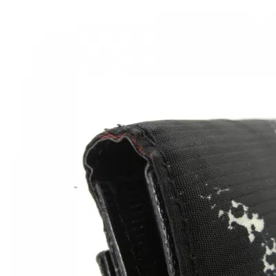 Pre-owned Chanel Black White Nylon Wallet (tri-fold) ()