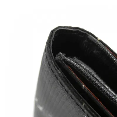 Pre-owned Chanel Black White Nylon Wallet (tri-fold) ()