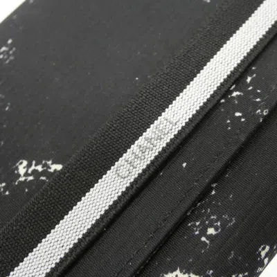 Pre-owned Chanel Black White Nylon Wallet (tri-fold) ()