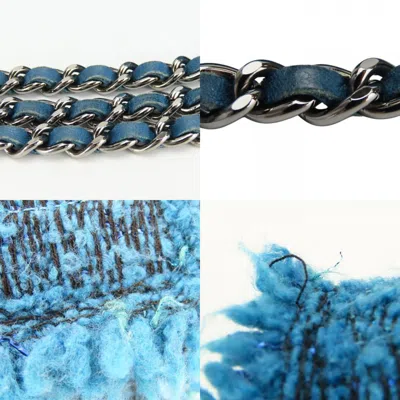 Pre-owned Chanel Blue Tweed Shoulder Bag ()
