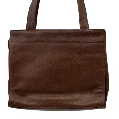 Pre-owned Chanel Brown Grained Calfskin Shoulder Bag Tote Bag ()