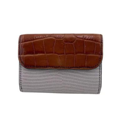 Pre-owned Chloé Brown Navy Leather Wallet (tri-fold) ()