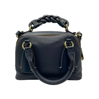 Pre-owned Chloé Navy Leather Handbag Shoulder Bag ()