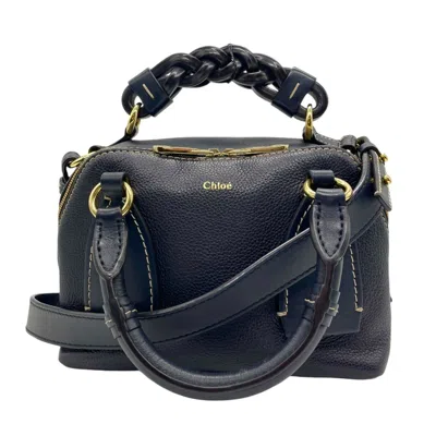 Pre-owned Chloé Navy Leather Handbag Shoulder Bag ()