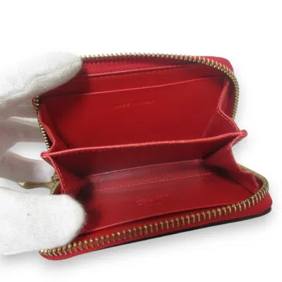 Pre-owned Christian Louboutin Beige Red Color White Coin Purse/coin Case ()