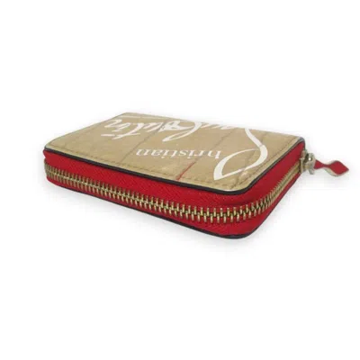 Pre-owned Christian Louboutin Beige Red Color White Coin Purse/coin Case ()