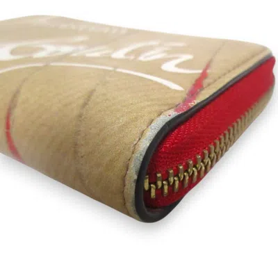 Pre-owned Christian Louboutin Beige Red Color White Coin Purse/coin Case ()