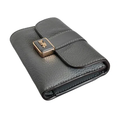 Pre-owned Coach Gray Leather Wallet (bi-fold) ()