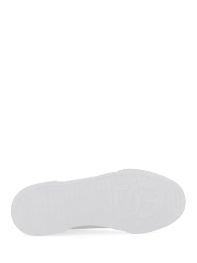 Dolce & Gabbana Portofino Light White Sneakers With Logo Patch On The Tongue And Tonal Logo Lettering On The Heel In In White