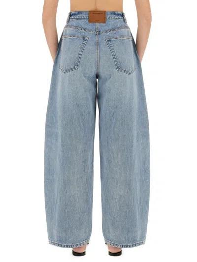 Alexander Wang Oversized Rounded Jeans In Blue