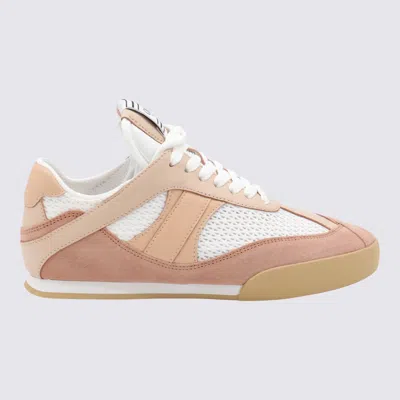 Chloé Kick Leather And Suede-trimmed Mesh Sneakers In Brown