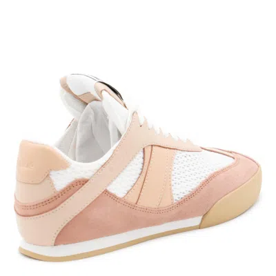 Chloé Kick Leather And Suede-trimmed Mesh Sneakers In Brown