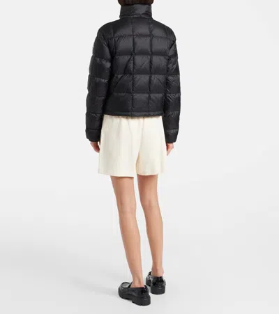 Moncler Jarcieu Braided Trim Short Down Jacket In Black