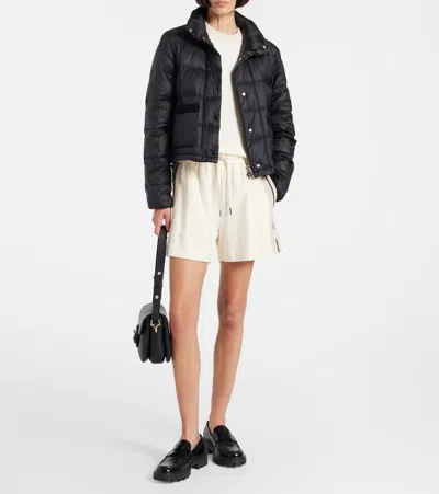 Moncler Jarcieu Braided Trim Short Down Jacket In Black