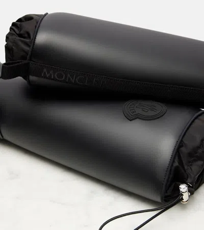 Moncler Rubber Kickstream Boots With Drawstring In Black
