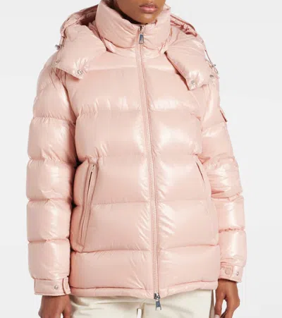 Moncler Womens Pink Maire Hooded Shell-down Jacket Xs In Pink