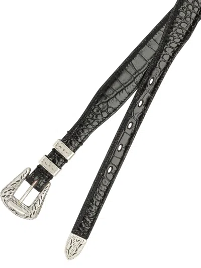 Shop Adriano Meneghetti Belts Black