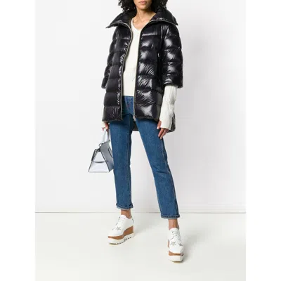 Herno Matilde Midi Down Jacket In Black