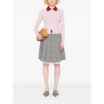 Self-portrait Prince Of Wales Check Pleated Midi Skirt