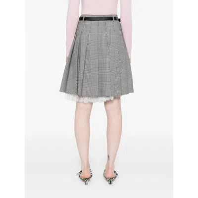 Self-portrait Prince Of Wales Check Pleated Midi Skirt